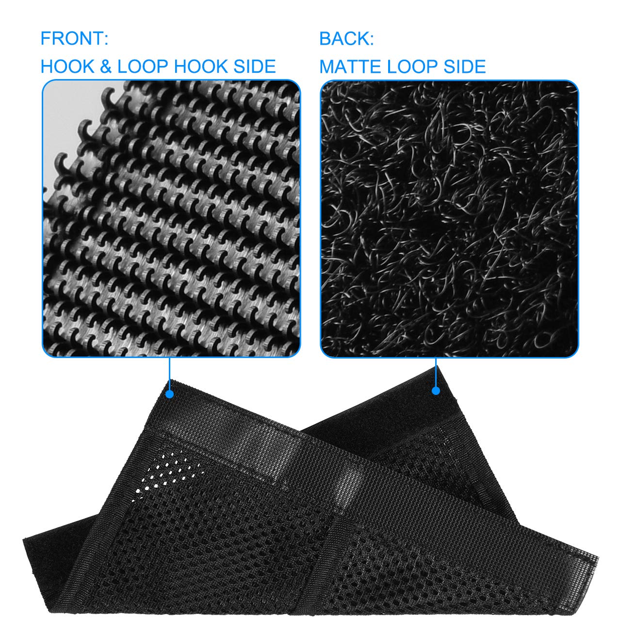 TXEsign Pack of 3 Sizes Hook and Loop Mesh Pockets Net Organizer for Securing Items in DSLR SLR Camera Insert/Video Bag