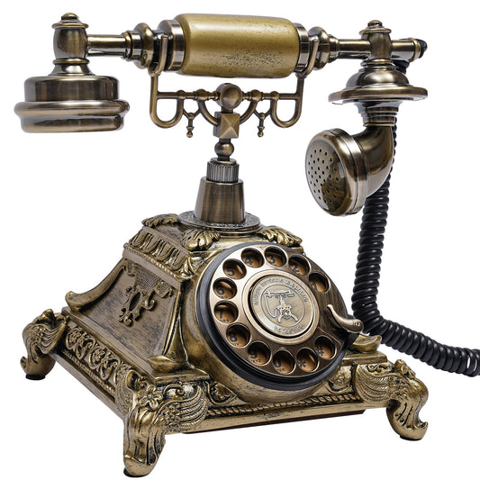 Vintage Rotary Phone, Classic Antique Telephone with Retro Dial, Corded Old Fashion Antique Landline Telephone for Decoration, Home or Office Use