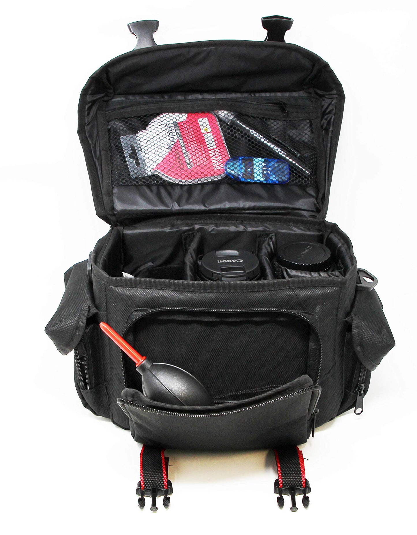 Commander Optics Medium/Large Camera Carrying Case for Nikon, Sony, Pentax, Olympus Panasonic, Samsung, and Canon Rebel DSLR 11 x 7 x 7 Inches Black