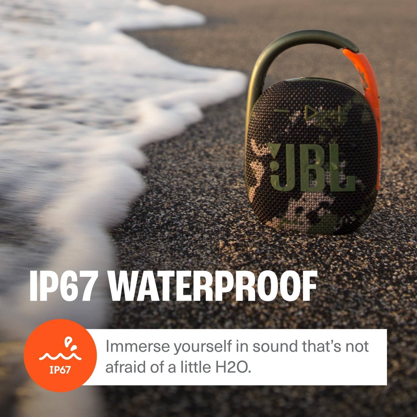JBL Clip 4 Portable Wireless Bluetooth Waterproof/Dustproof Speaker - Black (Renewed)