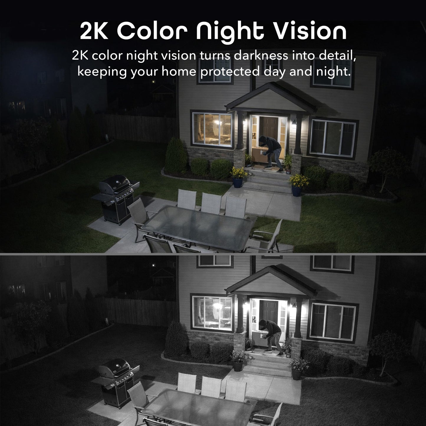 Geeni Lighthawk Smart Floodlight Camera - 3MP Ultra-HD Video, 1800 Lumens, Motion-Activated Security Light, Two-Way Audio, & Built-in Siren