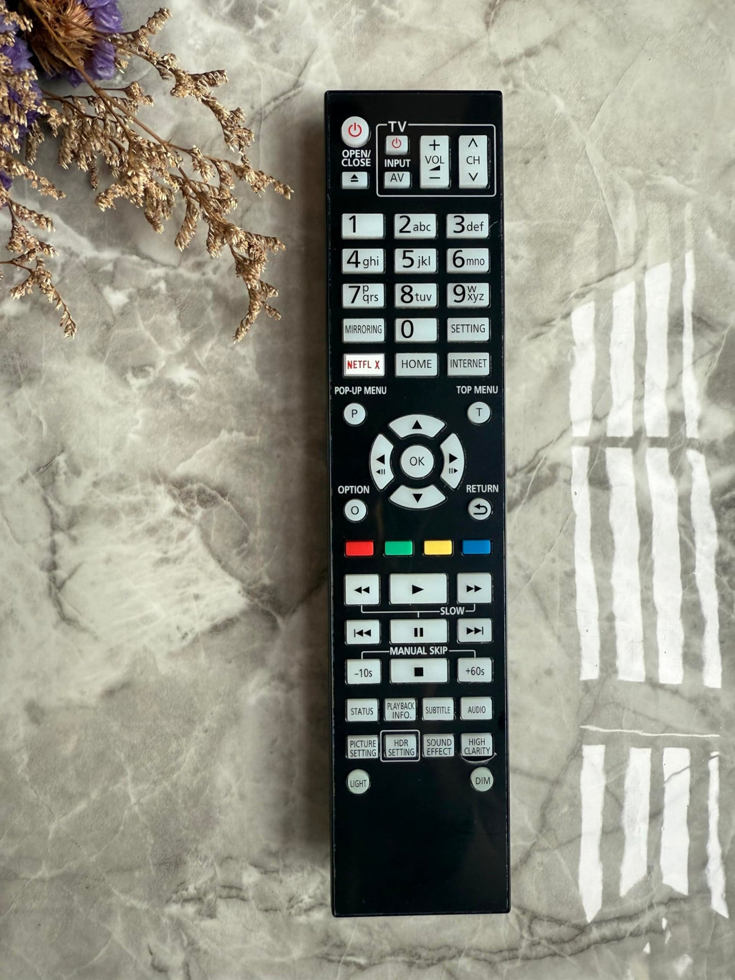 Replacement Remote Control for Panasonic DP-UB820 DP-UB420 DP-UB450 DP-UB9000 DPUB9000 DP-UB820EB DP-UB820-K DP-UB820EB-K DP-UB420K DPUB420K DPUB820K
