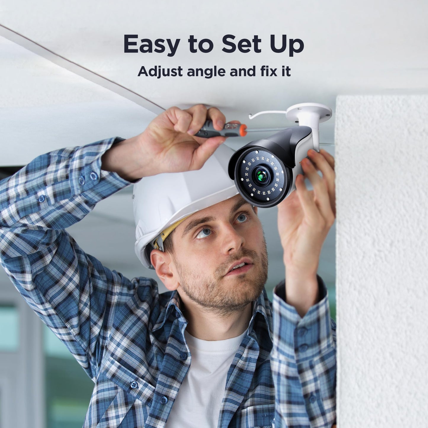 TIGERSECU 1080P Long Range Bullet Security Camera for DVR, Weatheproof for Indoor/Outdoor Use, Hybrid 4-in-1 OSD Switch for TVI/CVI/AHD/CVBS DVRs