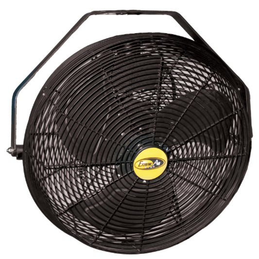 18 inch Black Indoor & Outdoor Wall, Ceiling, Or Pole Mount Fan 3120 CFM 3 Speed, Industrial Grade, Design for Restaurant, Barns, Back Yard, Works