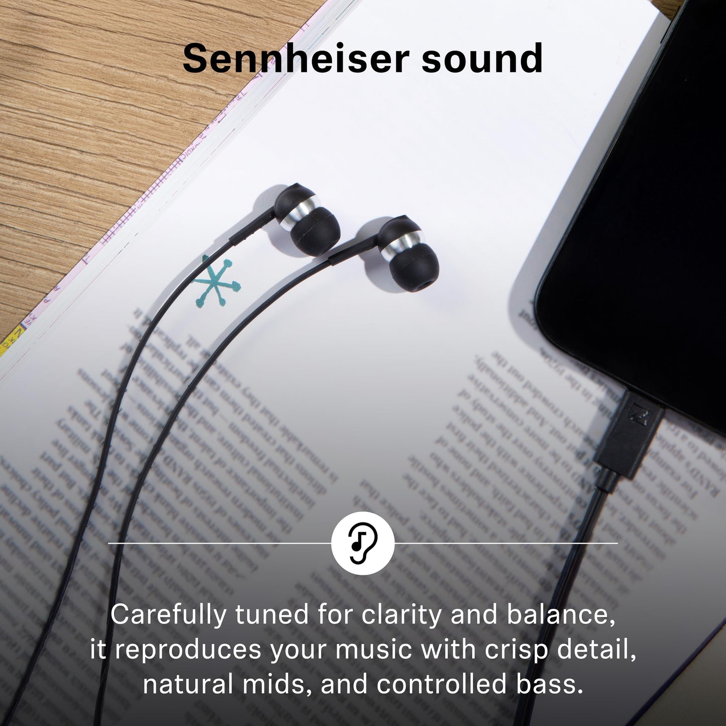 Sennheiser CX 80U in-Ear Headphones with in-line One-Button Smart Remote - Black