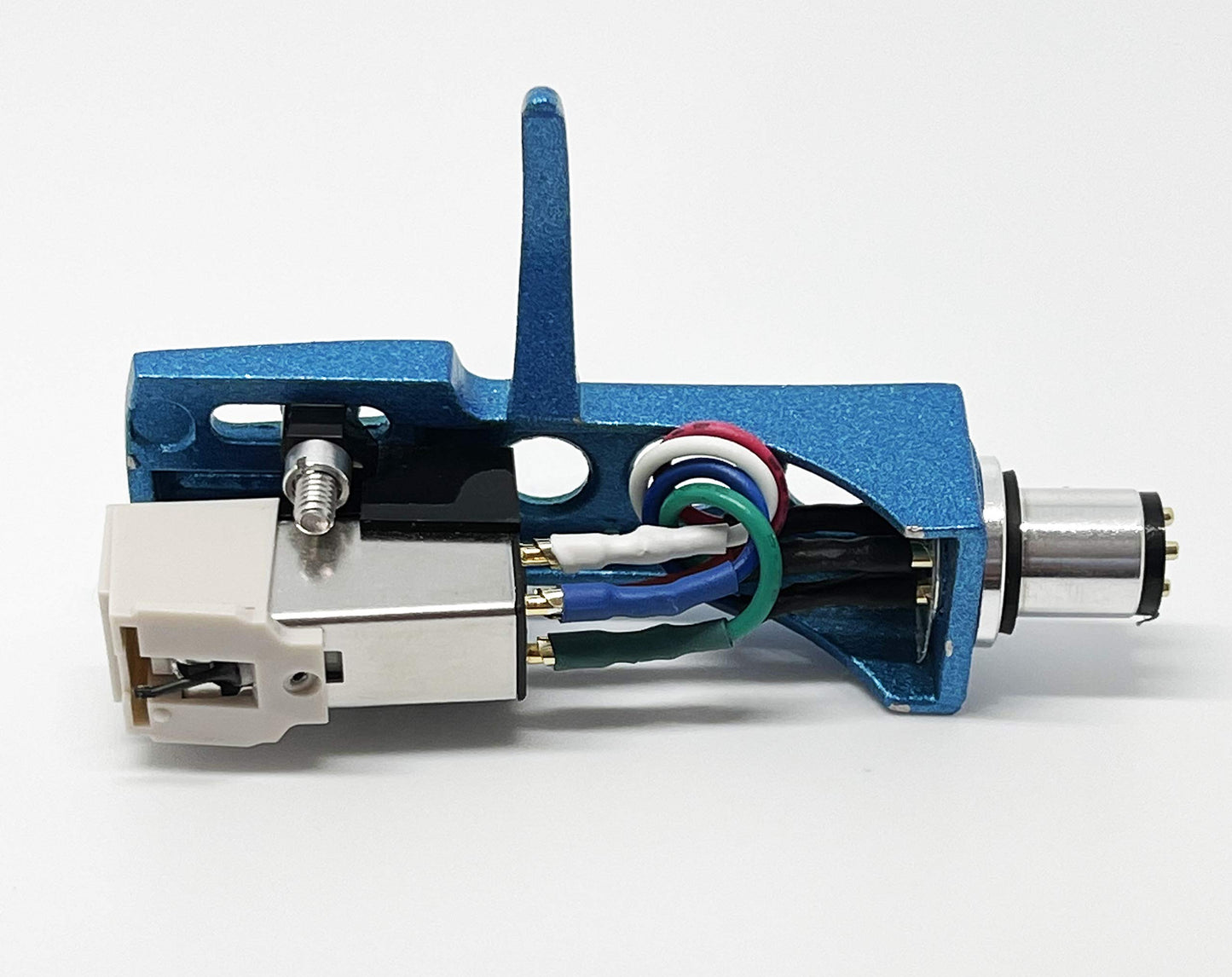 Cartridge, conical Stylus, needle with mounting bolts and Sky Blue Headshell for Sansui SR222, P50, FRD3, FR5080S, SR212, FRD35, FRQ5, SR525, FRD25