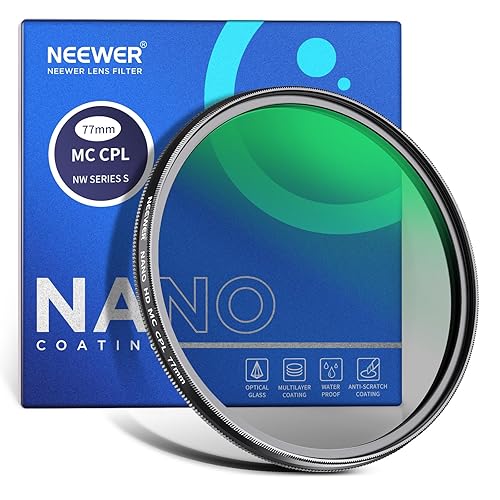 NEEWER 77mm Polarizer Filter, 24 Layer Multi Resistant Nano Coated MC CPL Circular Polarizing Filter with HD Optical Glass/Ultra Slim for Camera Lens