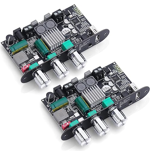 2PCS ZK-1001U Mono Bluetooth Amplifier Board, 100W Peak Power, TWS Stereo, 9-24V Input, USB/AUX/Bluetooth Input for DIY Wireless Speakers