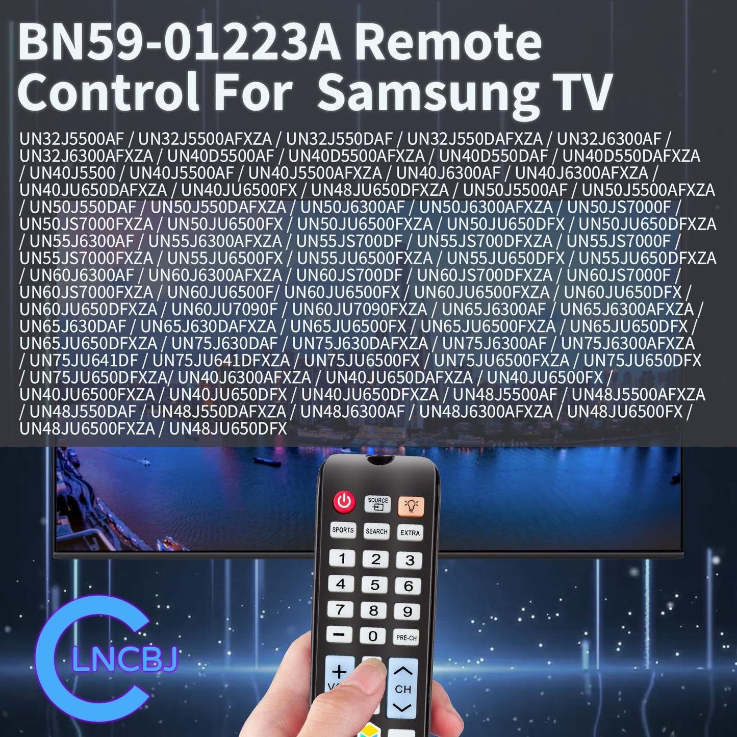 New BN59-01223A Replace Remote Control Compatible with Samsung TV UN75JU650 UN65JU650 UN40JU6500F