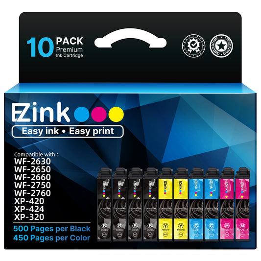 E-Z Ink Remanufactured Ink Cartridge Replacement for Epson 220XL (10 Pack)