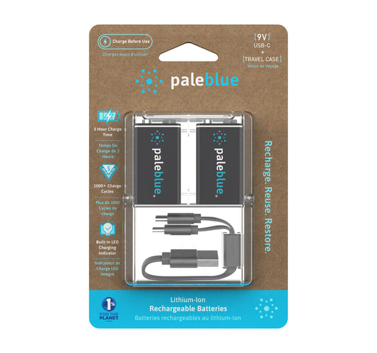 paleblue Earth LLC PB-9V-C Batteries 9-Volt Lithium 2 pk Clamshell