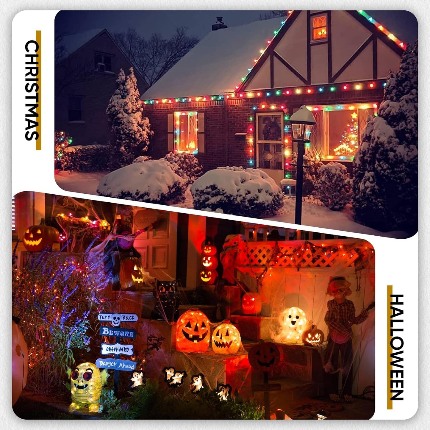 JAHEKS 30-Pack Orange String Light Bulbs, S14 LED Replacement Bulbs for Outdoor String Lights, Patio Light Bulbs, 1W E26 Base for Christmas
