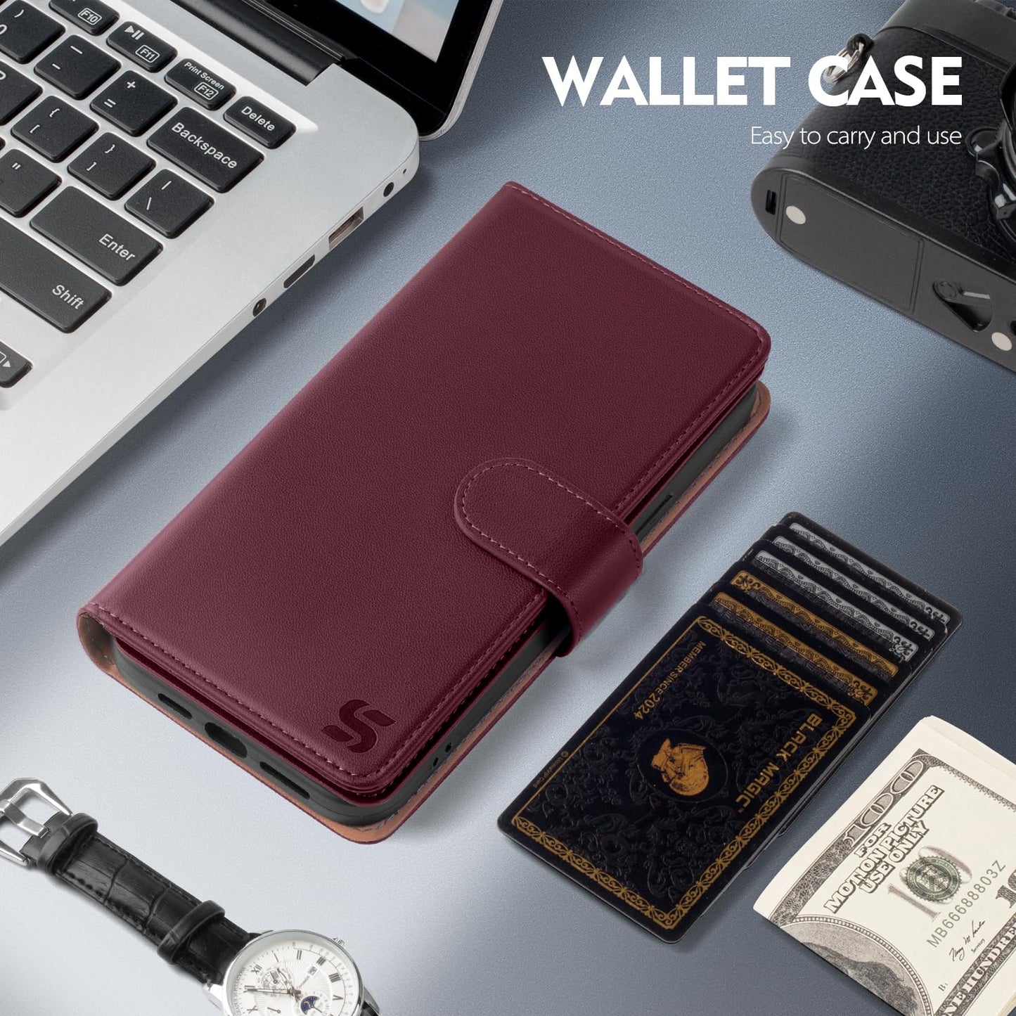 Shieldtop Compatible with iPhone 13 Pro Max Wallet Case with Card Holder,Women Men RFID Blocking PU Leather Folio Flip TPU Protective Cover Credit