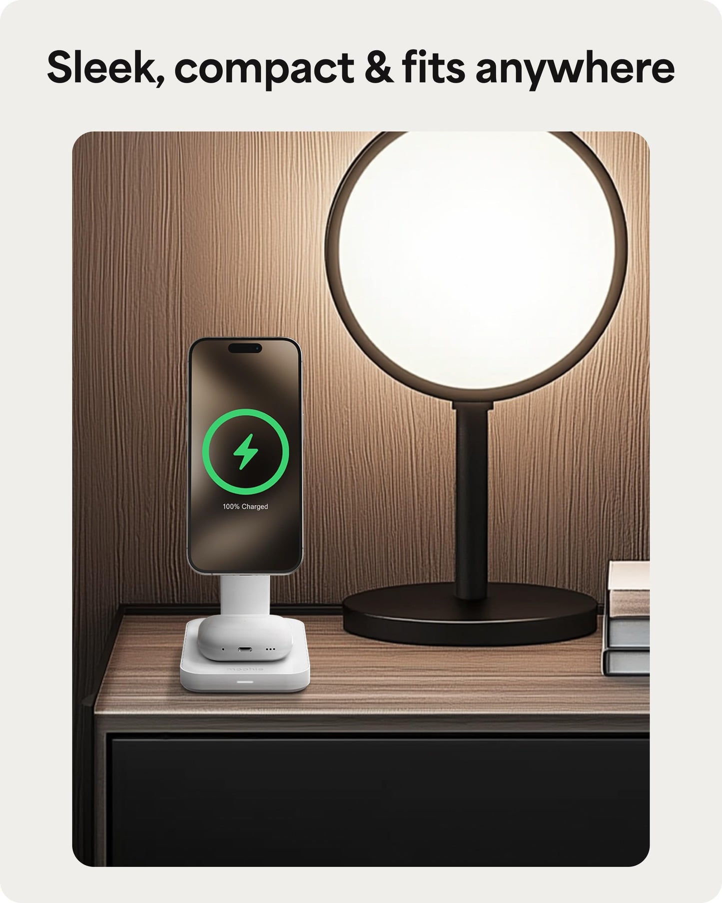 Mophie Snap+ 3-in-1 Wireless Charging Stand - MagSafe & Qi2 Certified, Compatible w/iPhone 17/16/15/14/13/12, Apple Watch, AirPods - Multi-Device
