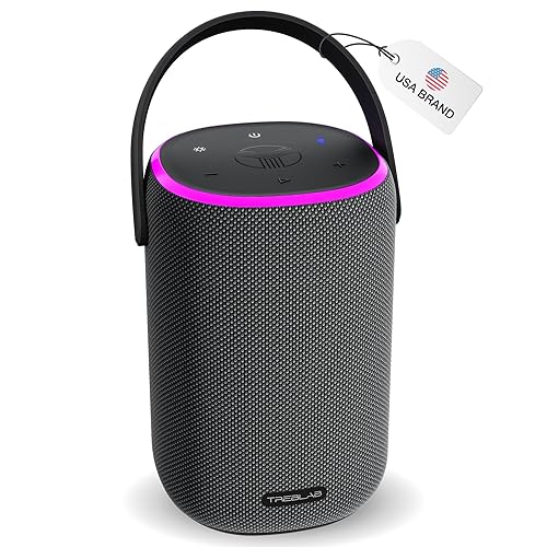 TREBLAB Portable Outdoor Bluetooth Speaker, 40W, IPX6 Waterproof, 18-Hour Battery, TWS Stereo Pairing, USB-C, Built for Active Days - Move Power