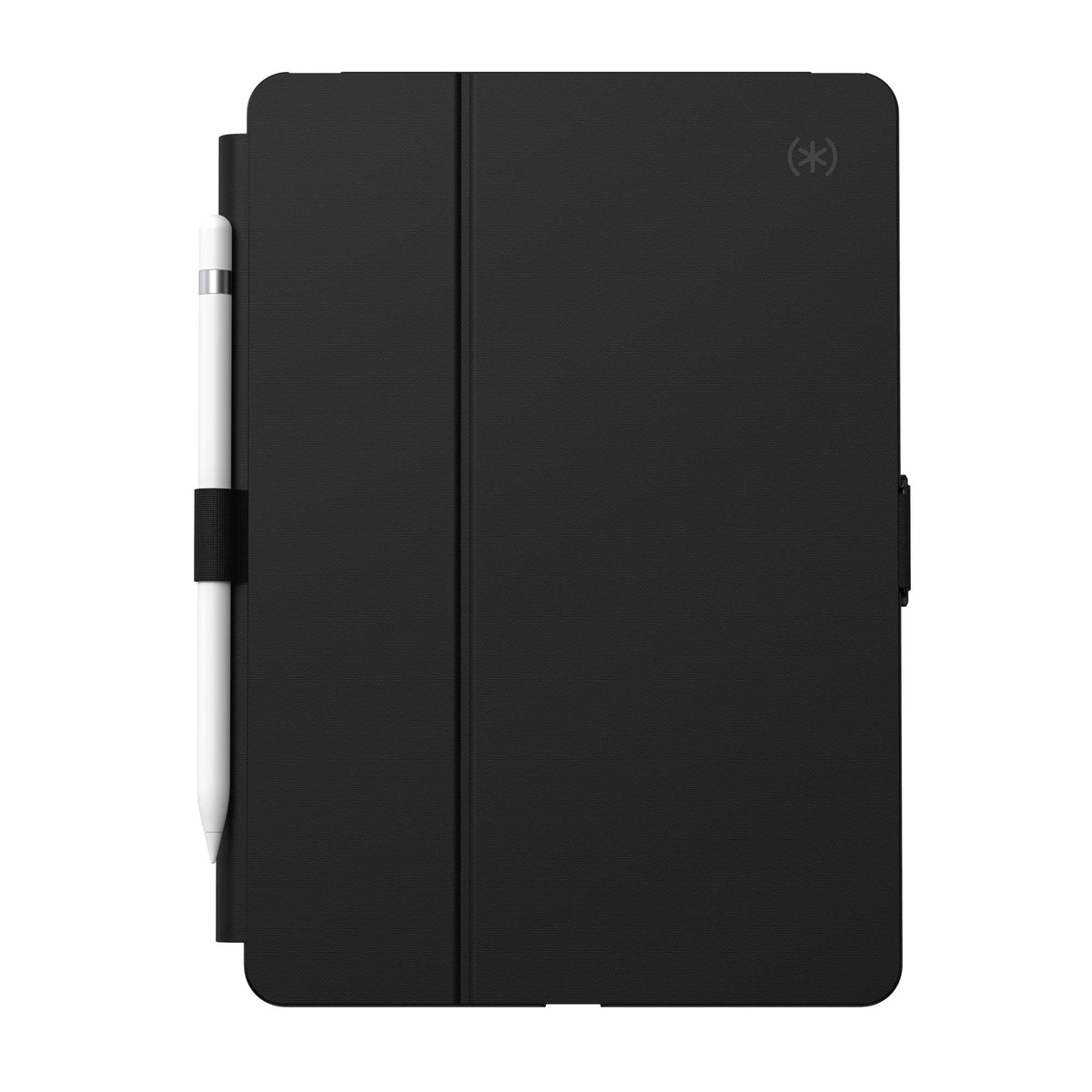 Speck Balance Folio Case for iPad 10.2 Inch (2019-2021) - Drop & Camera Protection, Slim Multi Range Stand, Apple Pencil Holder - Black/Black