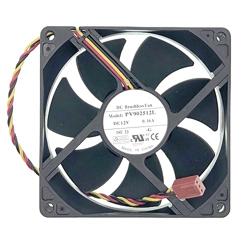 for Foxconn PV902512L DC12V 0.16A 3-Pin 3-Wire Silent Chassis Cooling Fan Size:92x92x25mm.