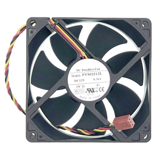for Foxconn PV902512L DC12V 0.16A 3-Pin 3-Wire Silent Chassis Cooling Fan Size:92x92x25mm.