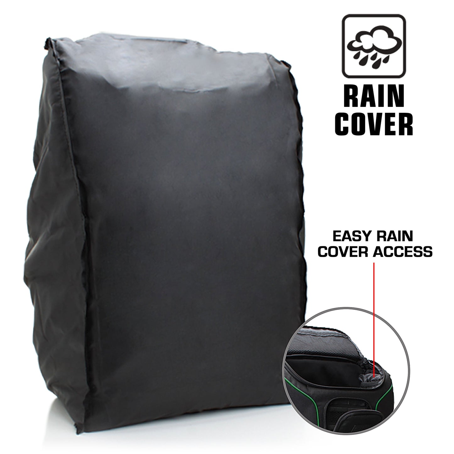 USA Gear Camera Backpack for Photographers DSLR/SLR/Mirrorless Photography Camera Bag with Laptop Compartment, Waterproof Rain Cover & Tripod Holder