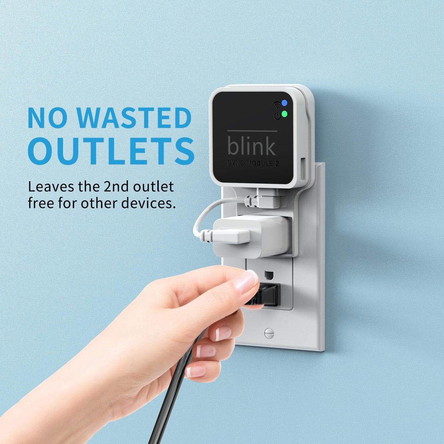 Outlet Wall Mount for Blink Sync Module 2, Mount Bracket Holder for Blink Outdoor Camera No Messy Wires Outdoor and Indoor Home Security Camera Mount