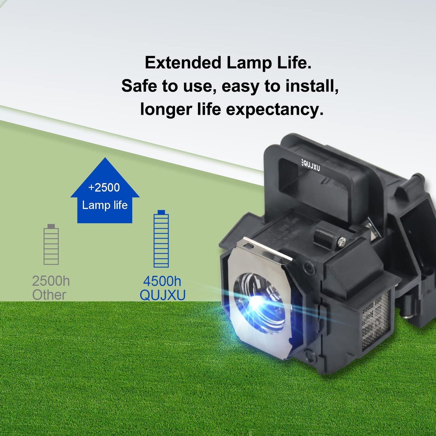 QUJXU ELPLP49 Projector lamp for Epson V13H010L49 powerLite Home Cinema 8350 8345 8500ub 8700ub 8100 6100 6500ub Replacement Projector lamp Bulb
