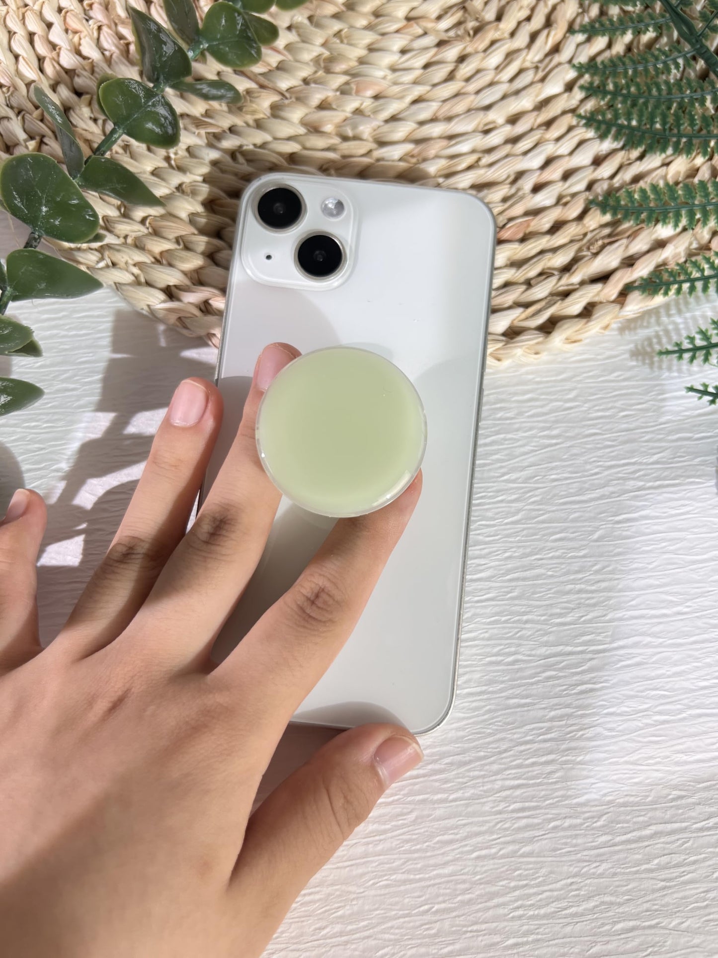 Solid Color Phone Grip Stand, Cute Resin Clear Cell Phone Holder,Handmade Collapsible Cell Phone Accessory, Phone Charms Holder Support