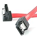 StarTech.com 18in Latching SATA to Right Angle SATA Serial ATA Cable - Right Angle SATA Cable - SATA 6Gbps - 18 inch (LSATA18RA1)