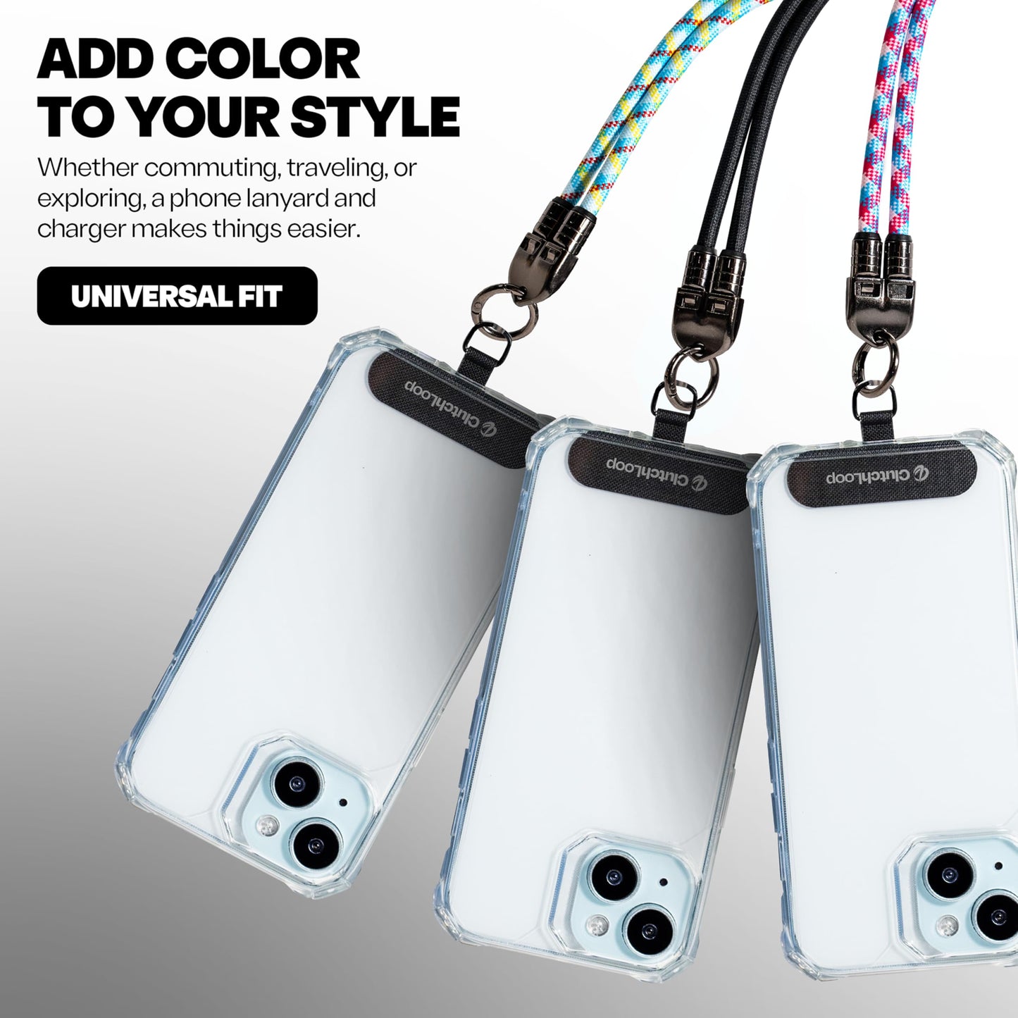 ClutchLoop Cell Phone Lanyard and USB C to USB C Charger for iPhone: Wrist Strap Most iPhone and Android Smartphones