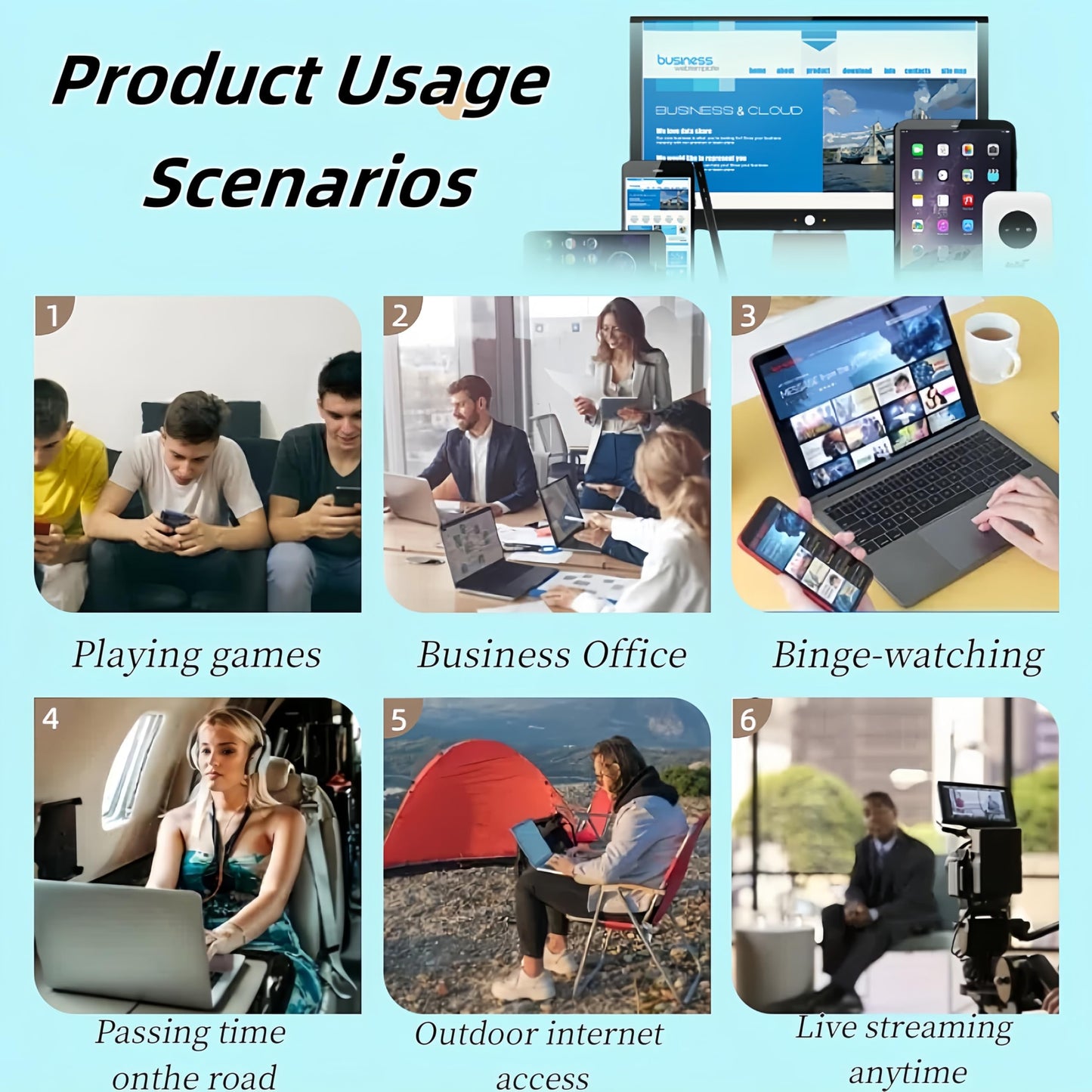 2025 Portable WiFi Hotspot Router - High-Speed Mobile Internet Anywhere, Pocket-Sized Satellite WiFi for Travel, Free Unlimited Connectivity