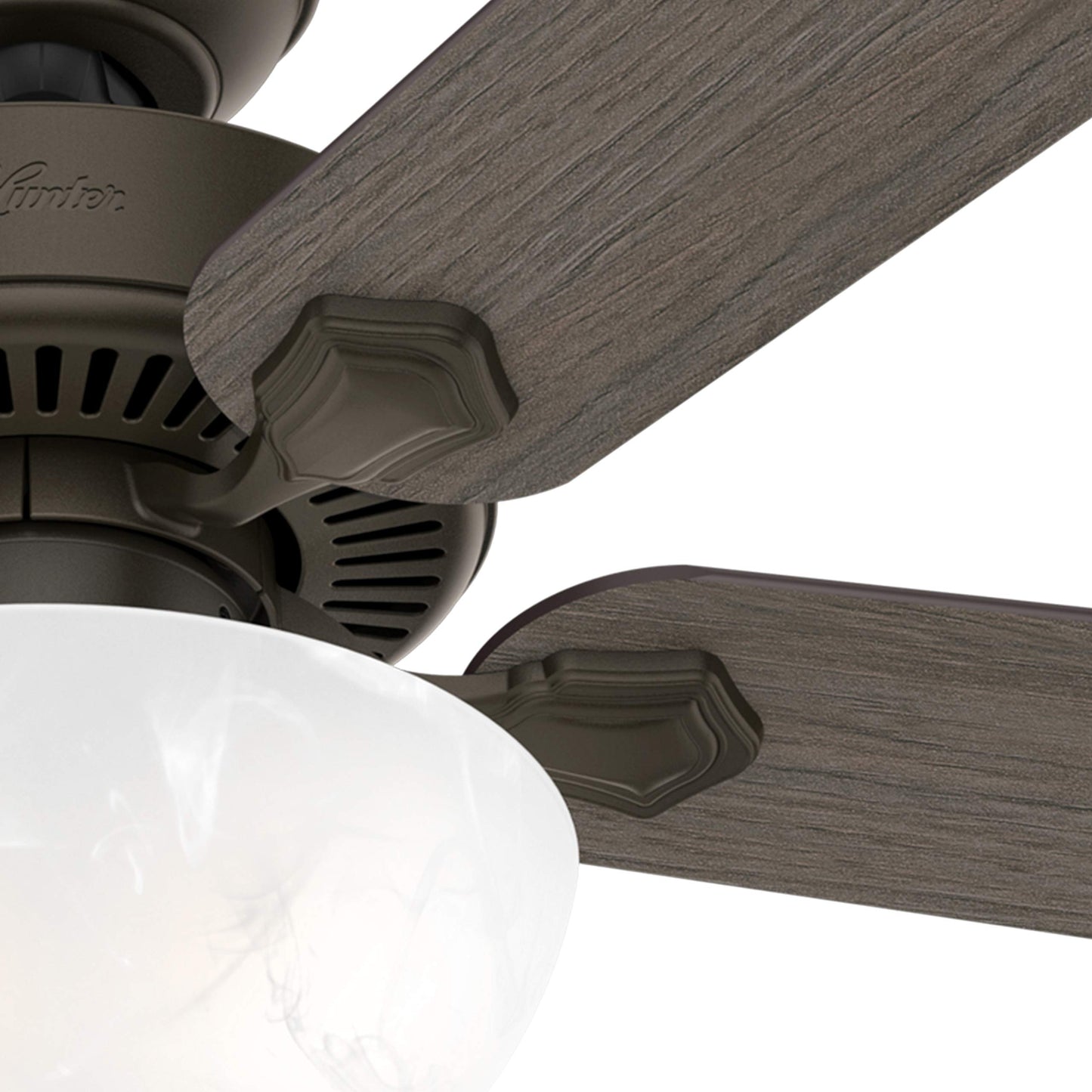 Hunter Fan 52 inch Traditional New Bronze Indoor Ceiling Fan with Light Kit (Renewed)