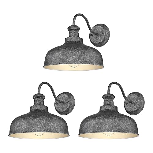 Outdoor Farmhouse Barn Light, Outside Wall Sconce, Weather Resistant Anti-Rust Farmhouse Exterior Wall Light, Outdoor Lantern Lamp for Porch, Garage