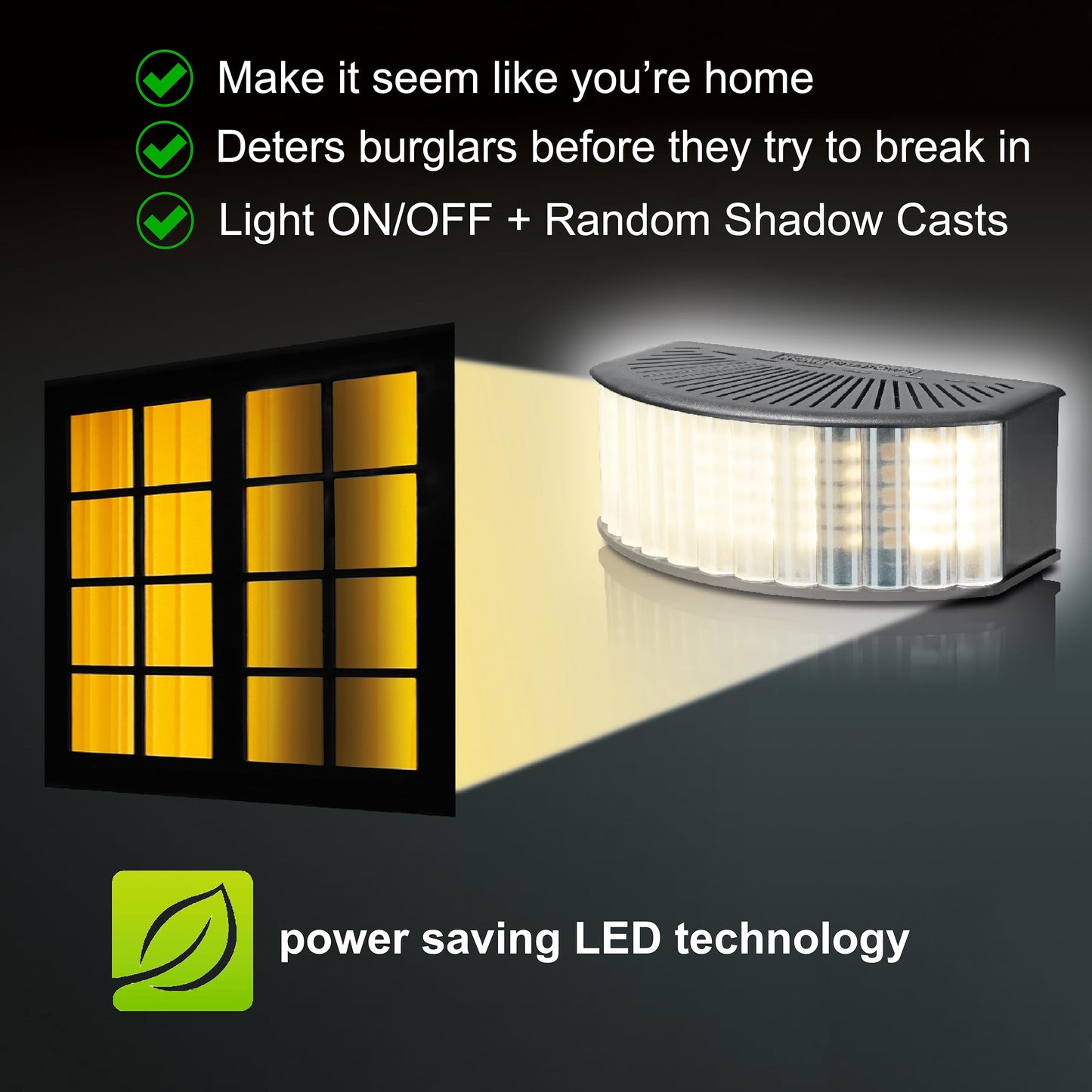 homeshadows Attendance Simulator - DIY Home Security System That Casts Shadows on Curtains or Walls to Deter burglars Before They Try to Break