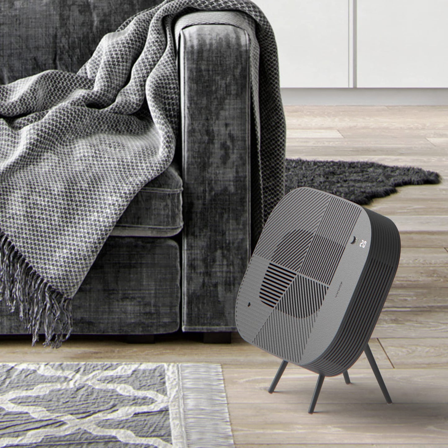KOMMA Lov Air Purifier Cradle for Standing Position, Standing Accessory, Easily Switch from Wall Mount type to Standing type (Light Charcoal)