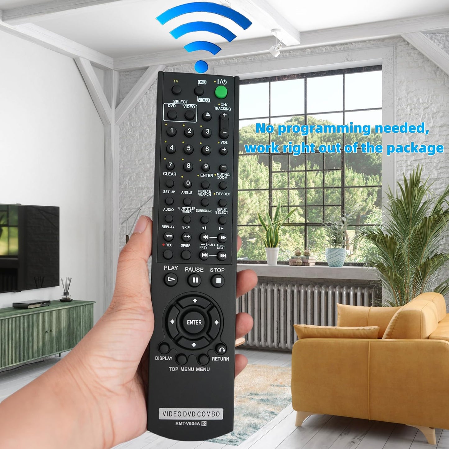 Replacement Remote Control RMT-V504A Fit for Sony DVD/VCR Combo Player Compatible with RMT-V501, RMT-V501A, RMT-V501C, RMT-V501D, RMT-V501E