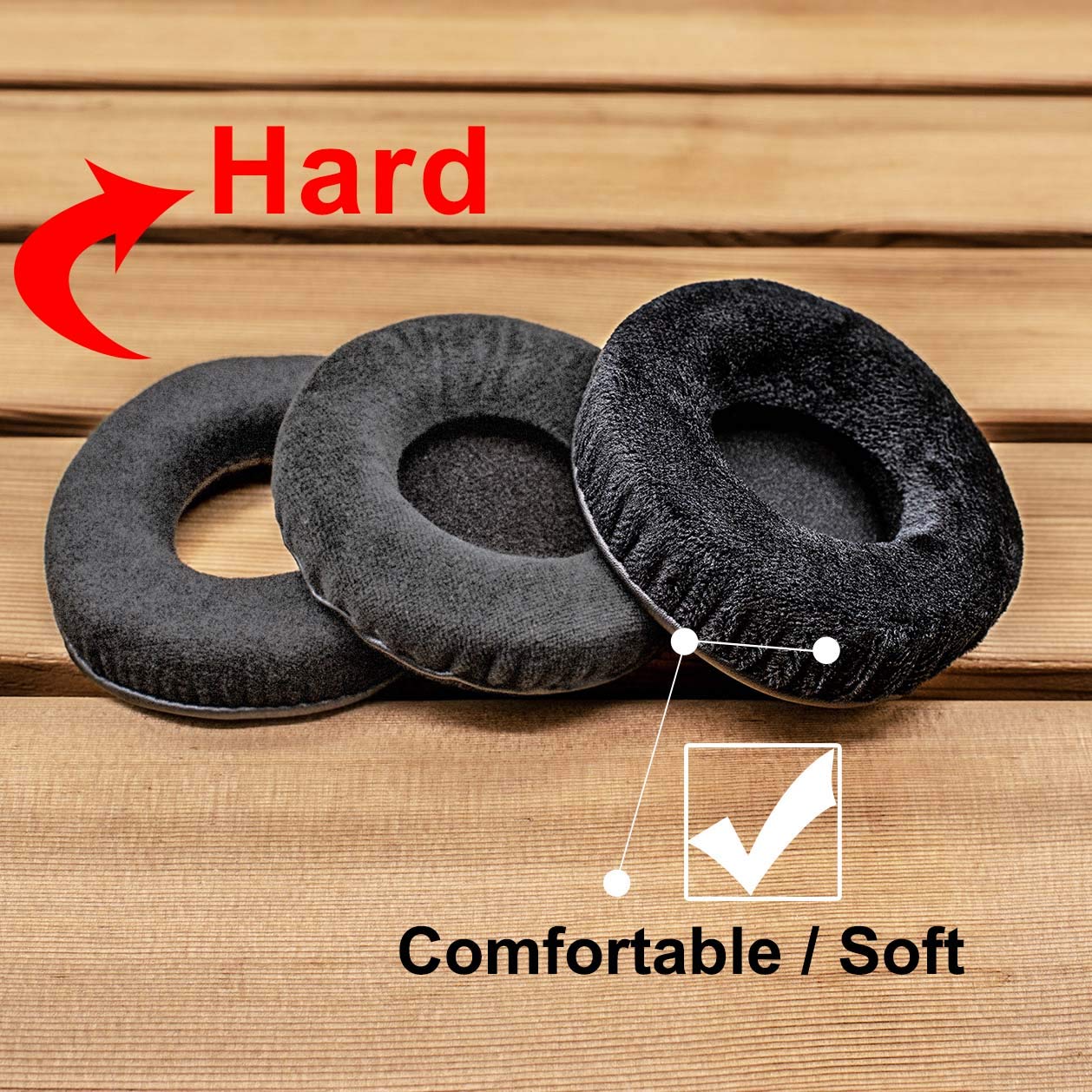 90mm Replacement Ear Pads Compatible with NS-WHP314, MDR-V700 V500, HDJ2000, DJ DN-HP1000, HARX300 HARX500, ProDJ100 ProDj200, RP-DH1200, T4s