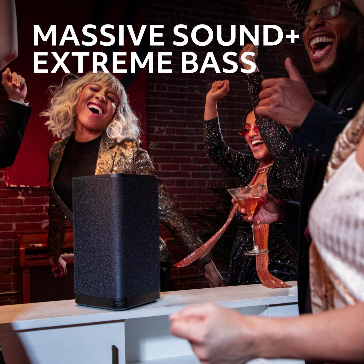 Ultimate Ears Hyperboom Portable Bluetooth Speakers, Loud Party Speaker, Big Bass, Water Resistant IPX4, 150 Ft Range, USB-C - Black (Renewed)