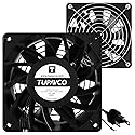 Network Cabinet Fan (Dual 2pc Kit) Server Rack Cooling (Rackmount Muffin Extra Strong Fans Pair 120mm 4in) Steel Frame Ventilation with 110V AC/Ground