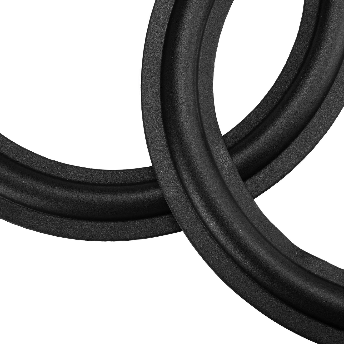 2pcs Black Color 8” Rubber Speaker Edge Surround Rings Replacement Parts for Speaker Repair or DIY (10")