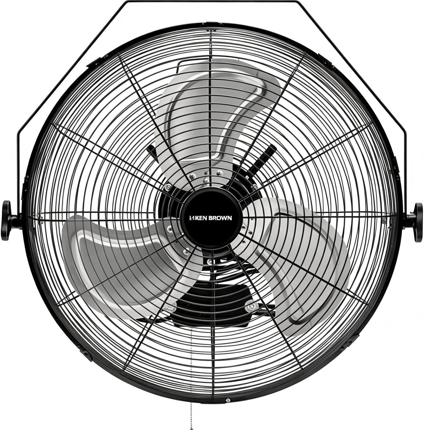 KEN BROWN 18 Inch Wall Mount Fan, 4150 CFM High Velocity Outdoor Wall Fan with Sealed Motor, 3-Speeds, Heavy Duty for Patio, Garage, Commercial, Shop