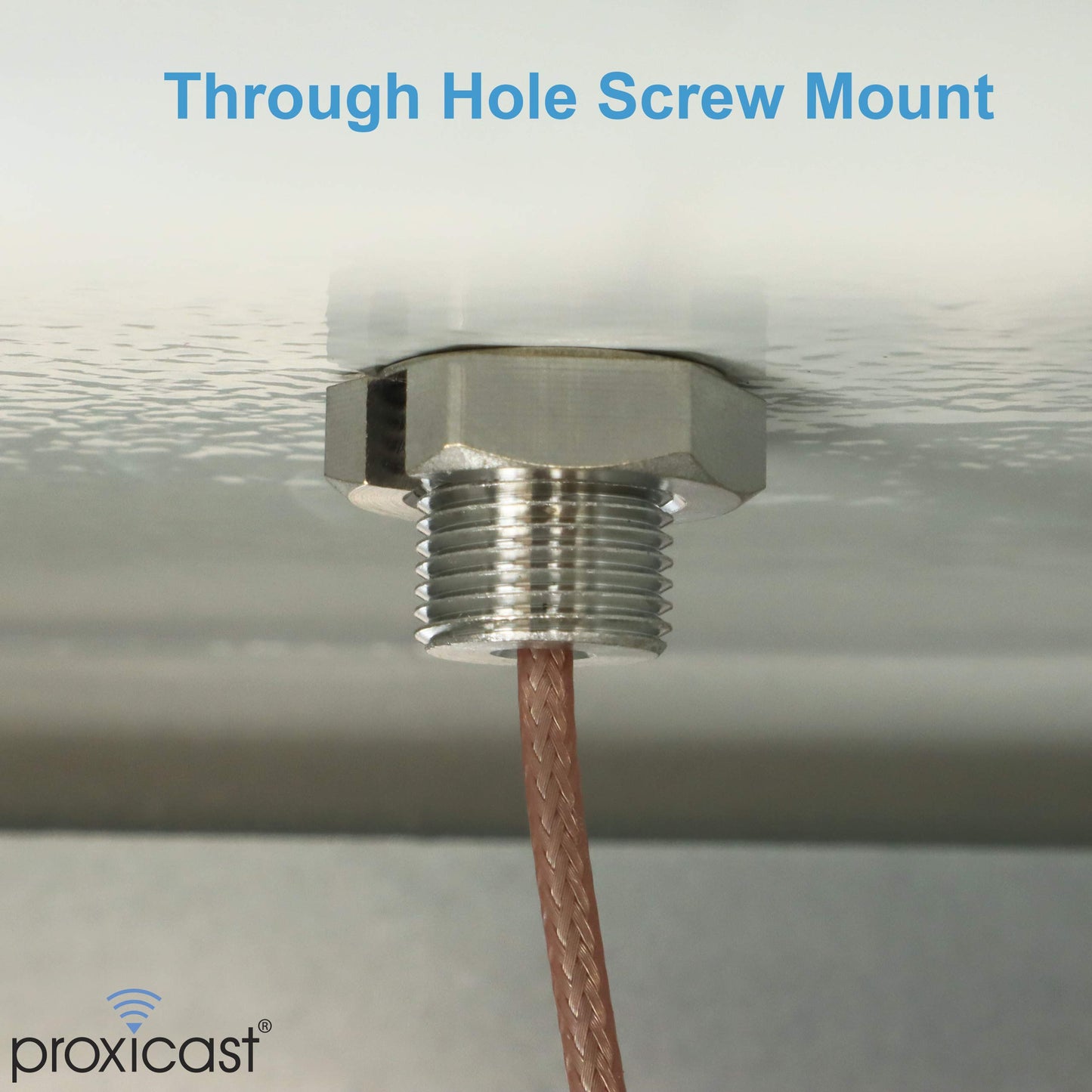 Proxicast Ultra Low-Profile Indoor/Outdoor WiFi Antenna - Triple Band 2.4/5.8/6 GHz - Fixed Through-Hole Screw Mount Bluetooth | ZigBee | WiFi Puck
