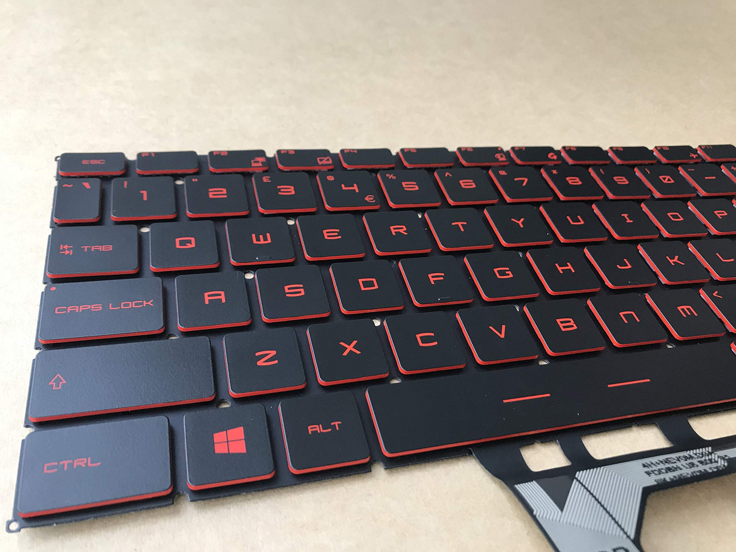 Original New for MSI GF65 Thin 10UE-047 15.6" Gaming Laptop Keyboard US with Backlit Red Letters