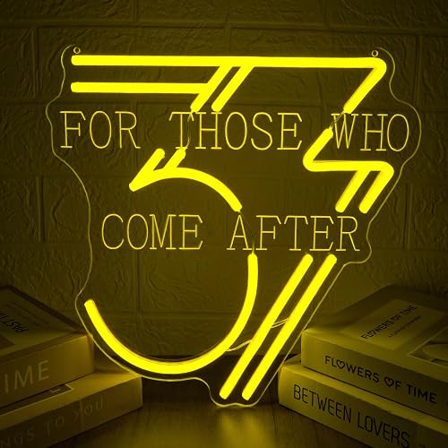 For Those Who Come After LED Sign 33 RPG Game Themed Neon Signs Gaming Decor Fantasy World LED Light Cyberpunk Aesthetic Decor for Gamer Room and RPG