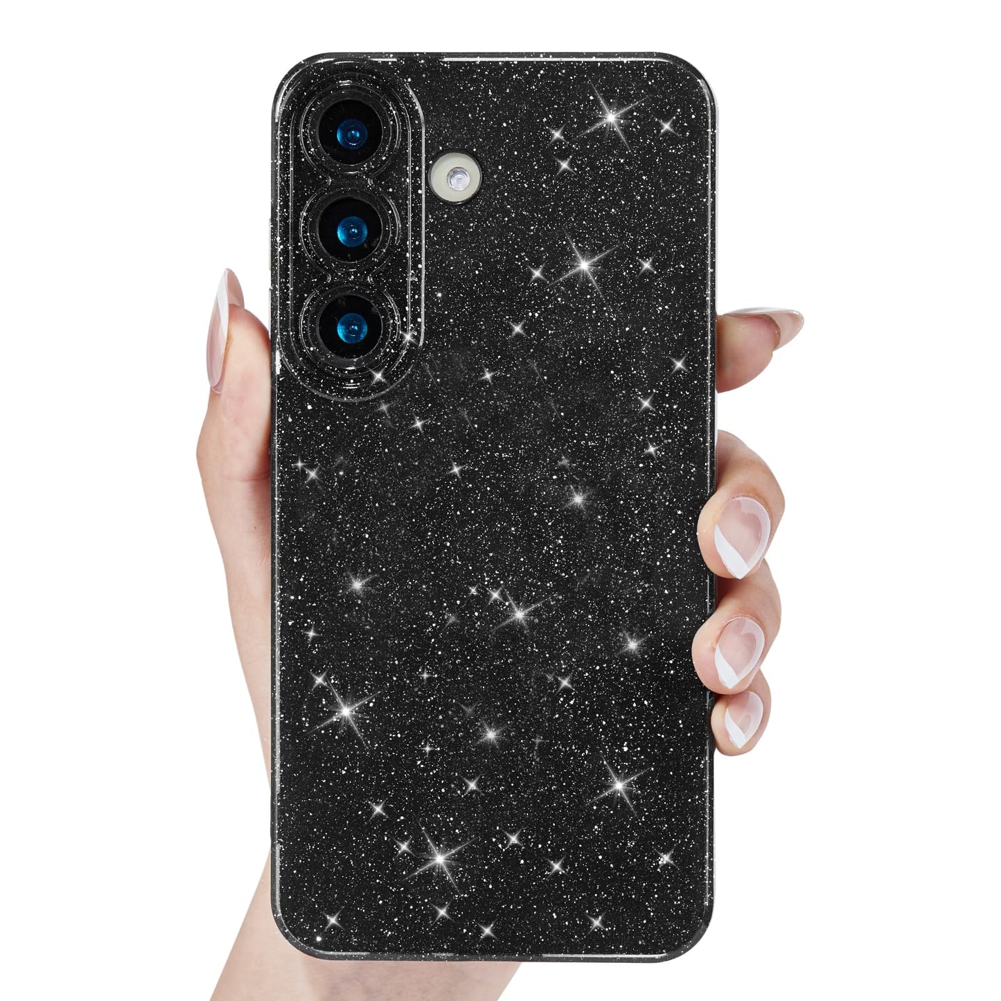 Svanove for Samsung S26 Case Glitter, Sparkly Girly Cute Bling Sparkle Shiny Shimmer Bright Phone Case for Women Girls, Glittery Thin Slim Jelly Soft