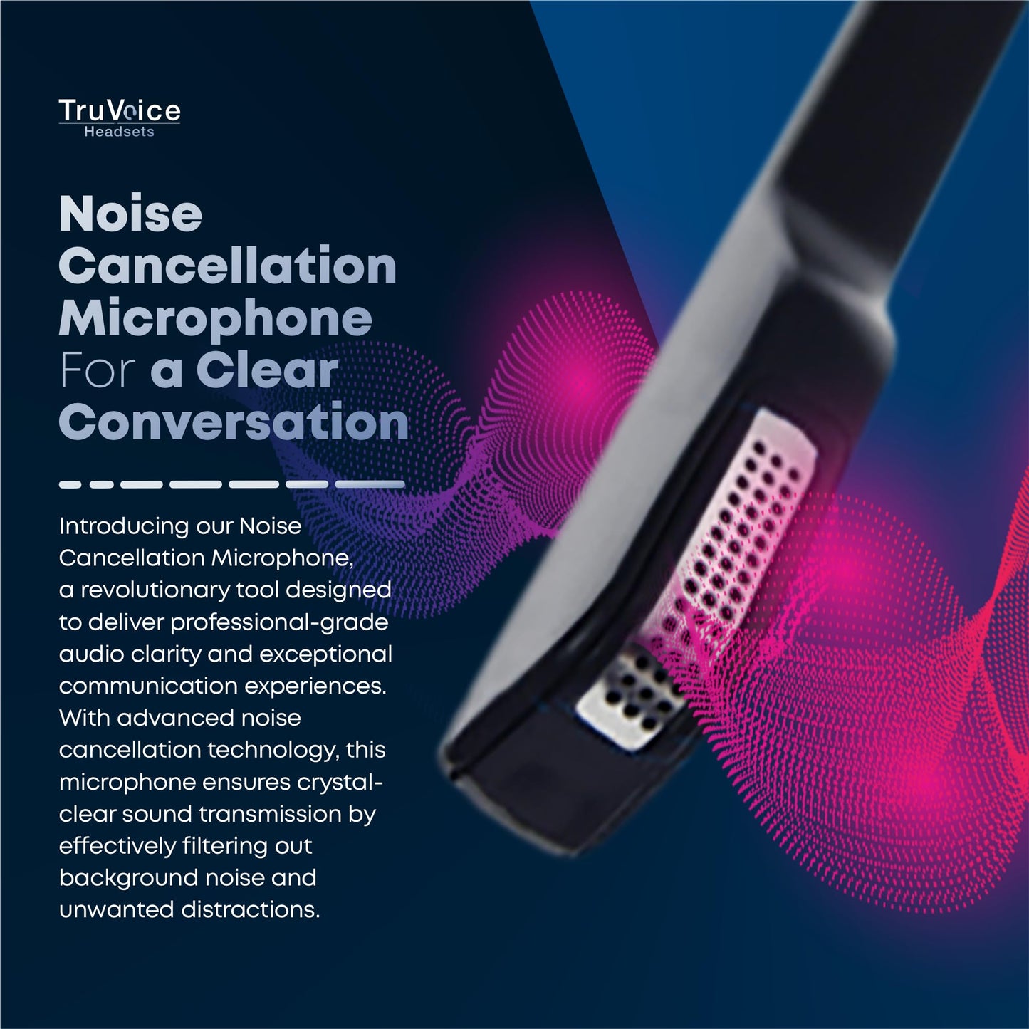 TruVoice HD-500 Office and Call Center Wired QD Headset with Noise Canceling Microphone and HD Speakers - Compatible with Mitel, Nortel, Avaya, Poly
