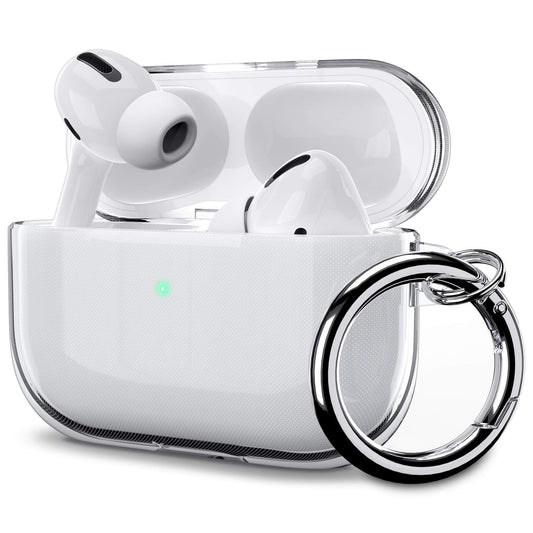 ULAK Compatible with Airpods Pro Case 1st Generation Clear, Designed Protective Cover Soft TPU Transparent Shockproof Case Accessories Keychain