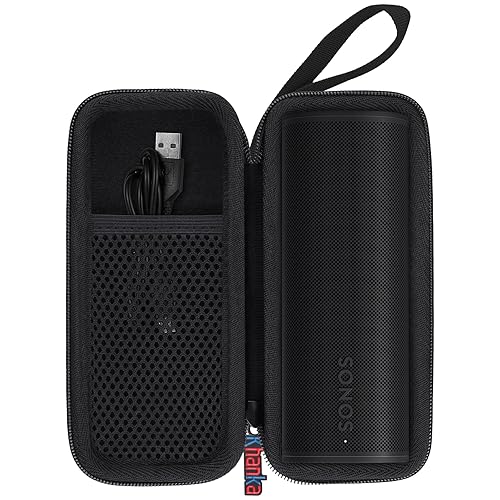 khanka Hard Travel Case Replacement for Sonos Roam 2 / Sonos Roam/Roam SL Portable Smart Bluetooth Speaker (Inside Black)