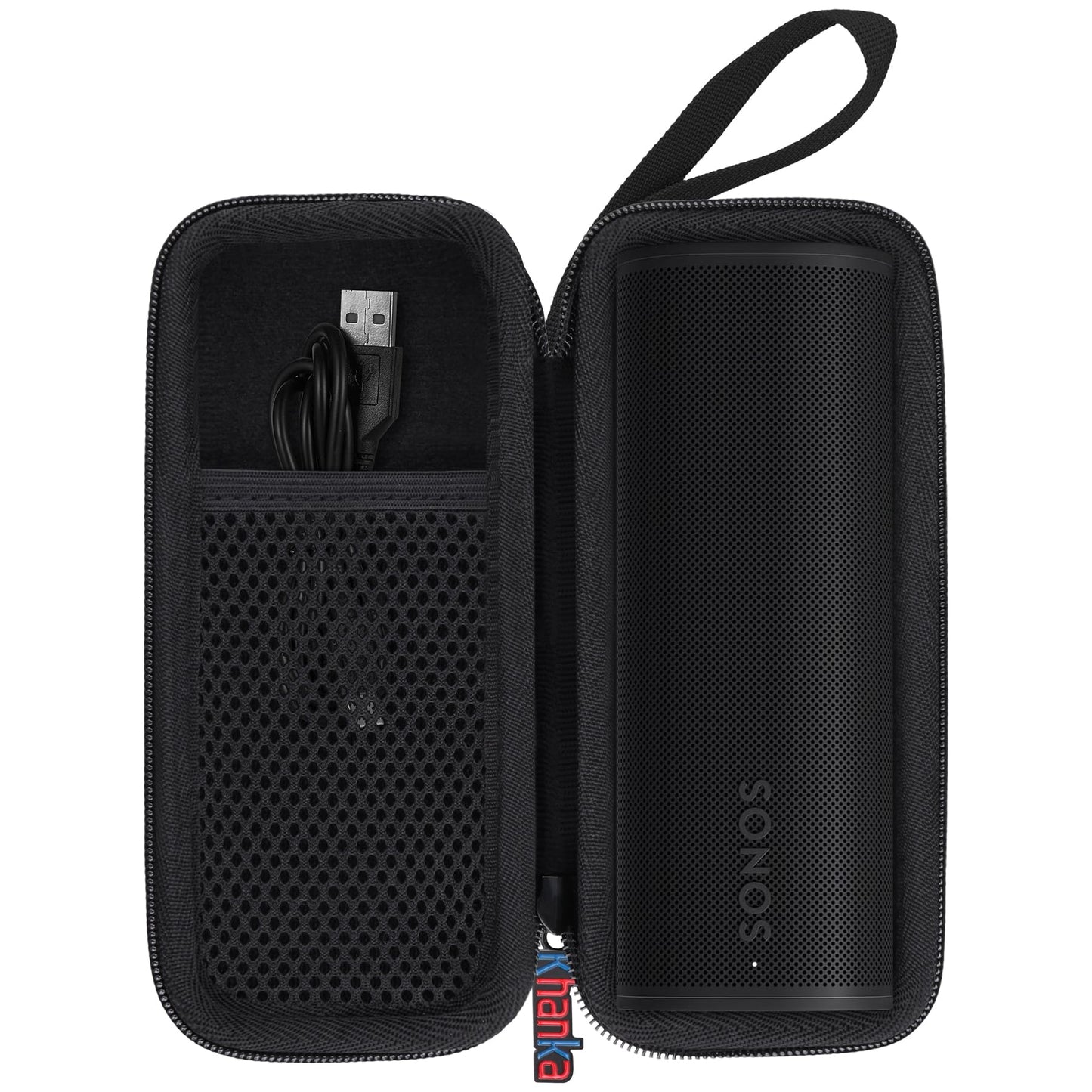 khanka Hard Travel Case Replacement for Sonos Roam 2 / Sonos Roam/Roam SL Portable Smart Bluetooth Speaker (Inside Black)