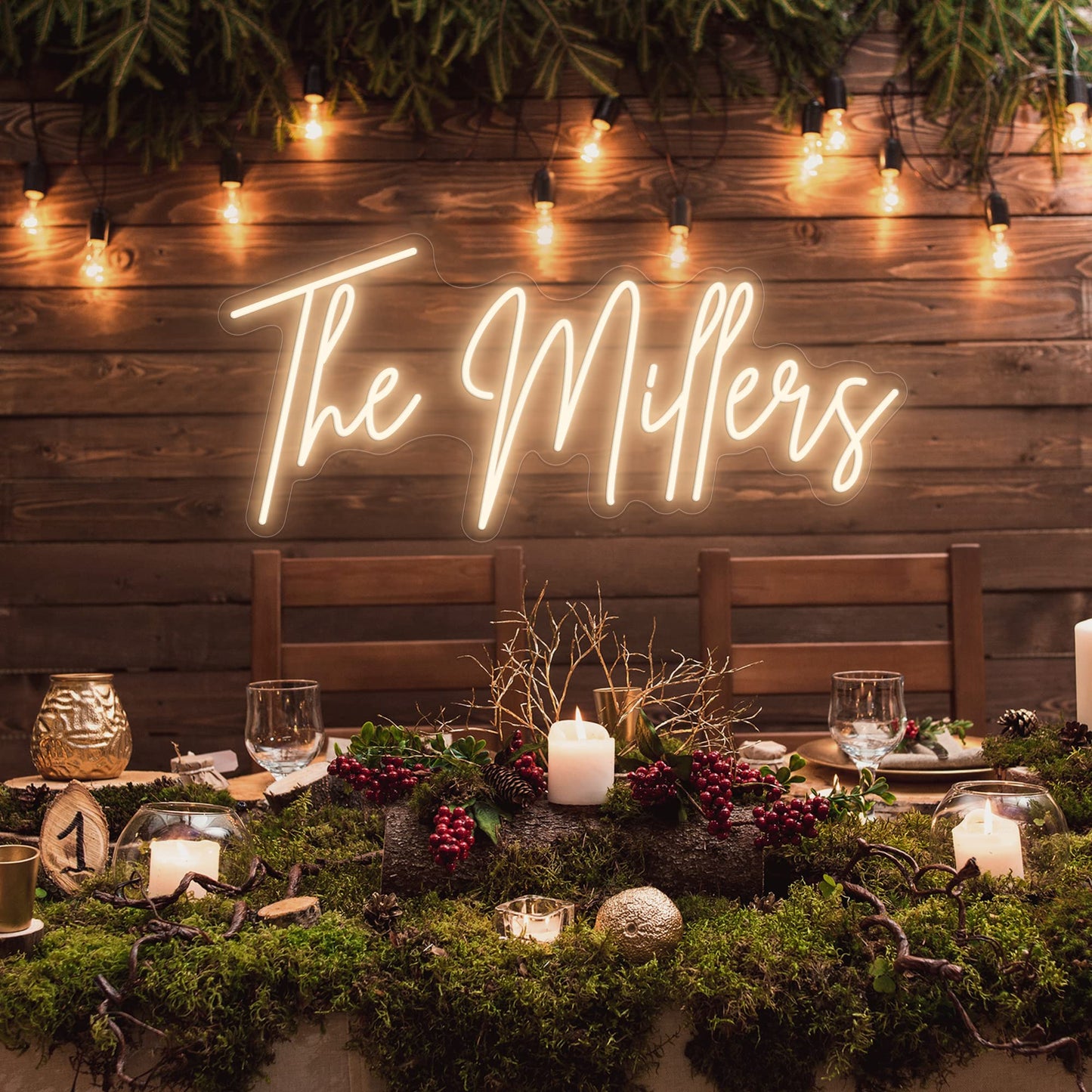 OPBYWE Custom Neon Signs, Personalized Large LED Neon Light Signs for Wedding Backdrop, Customizable Last Name Logo for Engagement, Bridal Shower