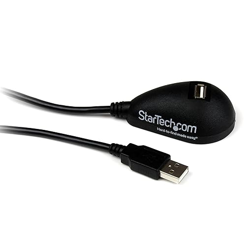 StarTech.com 5ft USB 2.0 Extension Cable - Male to Female - 5 ft USB A to A Extension cord for Laptop, Desktop, Tablet, Webcam & More (USBEXTAA5DSK)