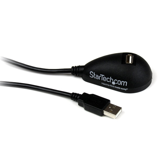 StarTech.com 5ft USB 2.0 Extension Cable - Male to Female - 5 ft USB A to A Extension cord for Laptop, Desktop, Tablet, Webcam & More (USBEXTAA5DSK)